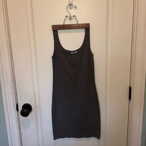 H&M grey cotton body con dress